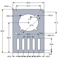 NEMA23 Soporte de Montaje Motor (V-SLOT) NEMA23 Soporte de Montaje Motor (V-SLOT)