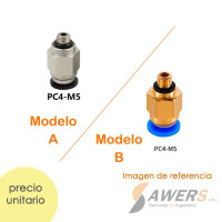PC4-M5 Antirretorno Neumatico ID-4mm Rosca 5mm PC4-M5 Antirretorno Neumatico ID-4mm Rosca 5mm