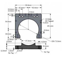 Abrazadera de Spindle Motor 80mm (V-SLOT) Abrazadera de Spindle Motor 80mm (V-SLOT)