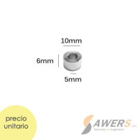 Espaciador de Aluminio ID=M5 OD=10mm L=6mm Espaciador de Aluminio ID=M5 OD=10mm L=6mm