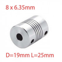 Acople Flexible (6.35 x 8mm) - 25mm Acople Flexible (6.35 x 8mm) - 25mm