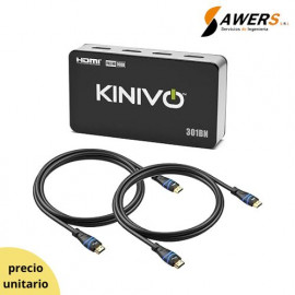 Conmutador HDMI de 3 puertos 4K