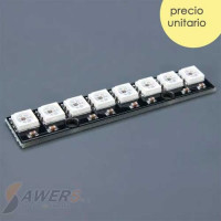 Led RGB  WS2812 8Bit Tira PCB Regla Led RGB  WS2812 8Bit Tira PCB Regla