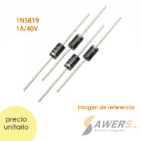 1N5819 Diodo Schottky 1A 40V 1N5819 Diodo Schottky 1A 40V