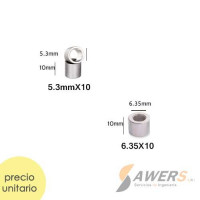 Espaciador de Aluminio ID=M5 OD=10MM L=3-7mm Espaciador de Aluminio ID=M5 OD=10MM L=3-7mm