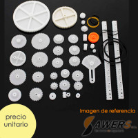 Kit educativo de 34 Piezas engranes y poleas Kit educativo de 34 Piezas engranes y poleas