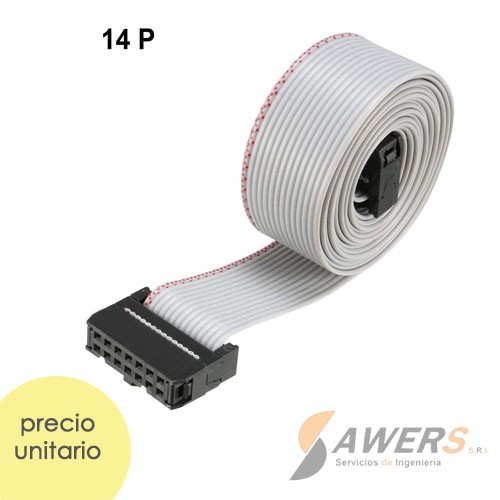 Cable cinta IDC simple 2x18 2.54mm 30cm