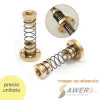 T8 Tuerca con resorte Anti-backlash  4hilos Paso=8mm T8 Tuerca con resorte Anti-backlash  4hilos Paso=8mm