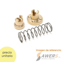 T8 Tuerca con resorte Anti-backlash  4hilos Paso=8mm T8 Tuerca con resorte Anti-backlash  4hilos Paso=8mm