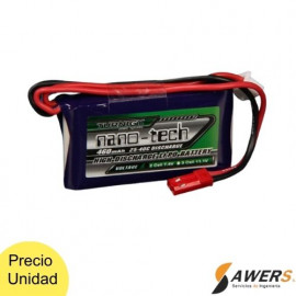 Bateria Lipo 7.4V 460mAh 2S 25-40C Turnigy Nano-Tech