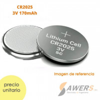 CR2025 pila litio boton 3V 170mA CR2025 pila litio boton 3V 170mA