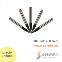 Fresa de grabado carburo 20grados 0.1mm Fresa de grabado carburo 20grados 0.1mm