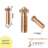 Boquilla Artillery Bronce (0.3-0.8mm) Boquilla Artillery Bronce (0.3-0.8mm)