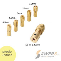 Mini abrazadera Kit de 5pcs collet 1.0 - 3.0mm Mini abrazadera Kit de 5pcs collet 1.0 - 3.0mm