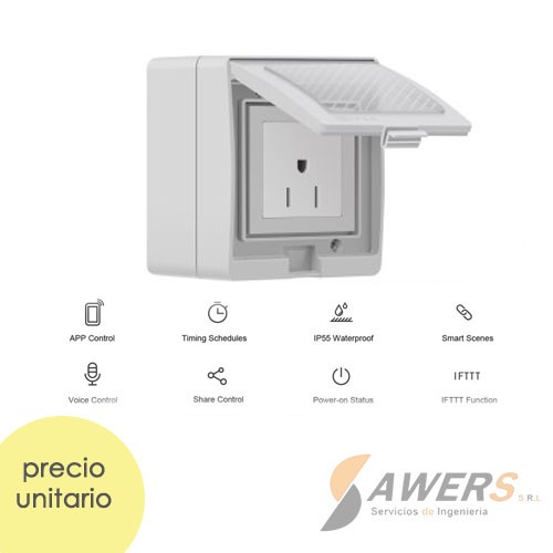 Sonoff S55 WiFi Smart Socket Impermeable IP55 110V-15A