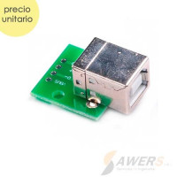 Zocalo USB Hembra tipo B a DIP-PCB Zocalo USB Hembra tipo B a DIP-PCB