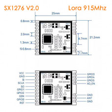 Tranceptor Inalambrico LoRa SX1276  V2.0 915Mhz