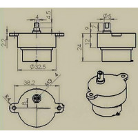Motor DC Reduccion S30K 14Rpm 12V Motor DC Reduccion S30K 14Rpm 12V