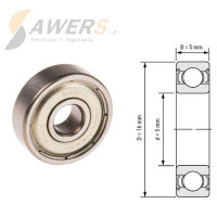 625ZZ Rodamiento de bolas 5x16x5mm 625ZZ Rodamiento de bolas 5x16x5mm