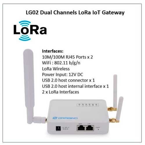 Dragino Gateway Lora Ethernet LG02 433Mhz