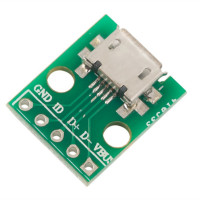 Zocalo microUSB a DIP-PCB Zocalo microUSB a DIP-PCB
