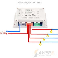 Sonoff 4CHR3 (Interruptor WiFi De 4 Canales) Sonoff 4CHR3 (Interruptor WiFi De 4 Canales)