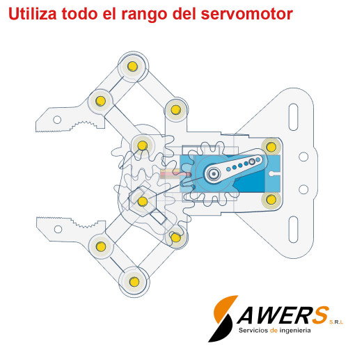 Garra para Robot compatible SG90 - ACRILICO