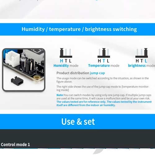 VHM-014 Controlador de humedad, luz y temperatura