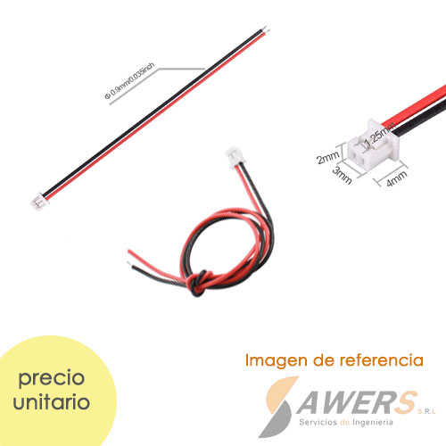 Cable Conector Molex 1.25mm Hembra 2P