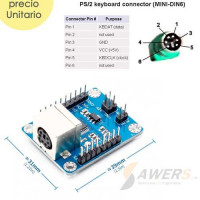 Modulo Conversor PS2 a Serial TTL 5V Modulo Conversor PS2 a Serial TTL 5V