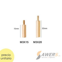 Tornillo separador Hex metalico M-H M3x15 M3x20 Tornillo separador Hex metalico M-H M3x15 M3x20