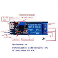Temporizador 0-24sec Relay 5VDC MicroUSB Temporizador 0-24sec Relay 5VDC MicroUSB