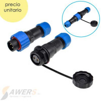 Conector de aviacion GX16 - 2pines M-H Impermeable Conector de aviacion GX16 - 2pines M-H Impermeable