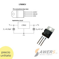 LM7808 Regulador De Voltaje 8V-1A LM7808 Regulador De Voltaje 8V-1A
