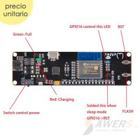 Wemos D1 ESP-WROOM Nodemcu con portabateria 18650 Wemos D1 ESP-WROOM Nodemcu con portabateria 18650