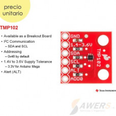 TMP102 Sensor de Temperatura digital 3.3V 85C