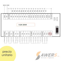 Controlador PLC FX2N-30MR 30CH I/O Relay Controlador PLC FX2N-30MR 30CH I/O Relay