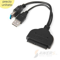 Adaptador USB 3.0 a SATA para discos HDD/SSD de 2.5inch Adaptador USB 3.0 a SATA para discos HDD/SSD de 2.5inch