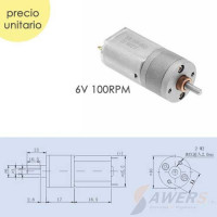 Motorreductor 16GA030 6V 100RPM Motorreductor 16GA030 6V 100RPM