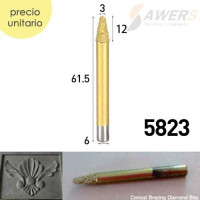 Fresa de grabado diamantado punta conica 3mm Fresa de grabado diamantado punta conica 3mm