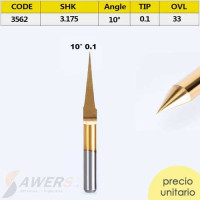 Fresa de Grabado TiAIN 10grados 0.1mm Fresa de Grabado TiAIN 10grados 0.1mm