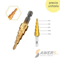 Fresa HSS escalonada perforacion 4/6/8/10/12mm Fresa HSS escalonada perforacion 4/6/8/10/12mm