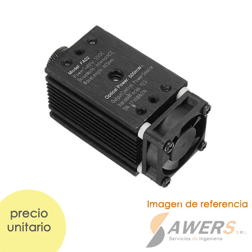Modulo Laser 500mW 405nm lente ajustable 12V PWM TTL