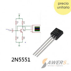 2N5551 Transistor NPN 160V 80hFE 100Mhz