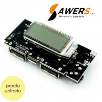 Modulo de Carga 18650 LCD con salida Dual USB 5V 1A Modulo de Carga 18650 LCD con salida Dual USB 5V 1A