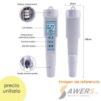 Tester de calidad de agua 4 en 1 pH/EC/TDS/TEMP Tester de calidad de agua 4 en 1 pH/EC/TDS/TEMP