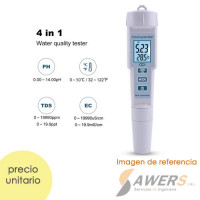 Tester de calidad de agua 4 en 1 pH/EC/TDS/TEMP Tester de calidad de agua 4 en 1 pH/EC/TDS/TEMP