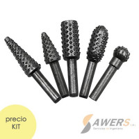Kit de Fresas de Tungsteno para pulido 5PCS 6mm Kit de Fresas de Tungsteno para pulido 5PCS 6mm