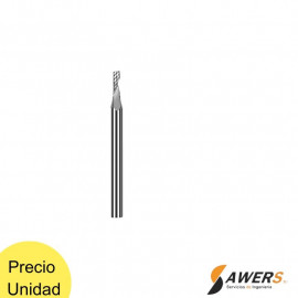 Fresa de Corte Espiral 1 Labio 2x6Hx38L