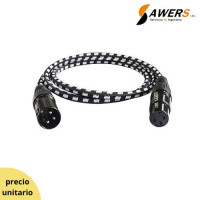 Cable reforzado de Micrófono XLR Macho - Hembra Cable reforzado de Micrófono XLR Macho - Hembra